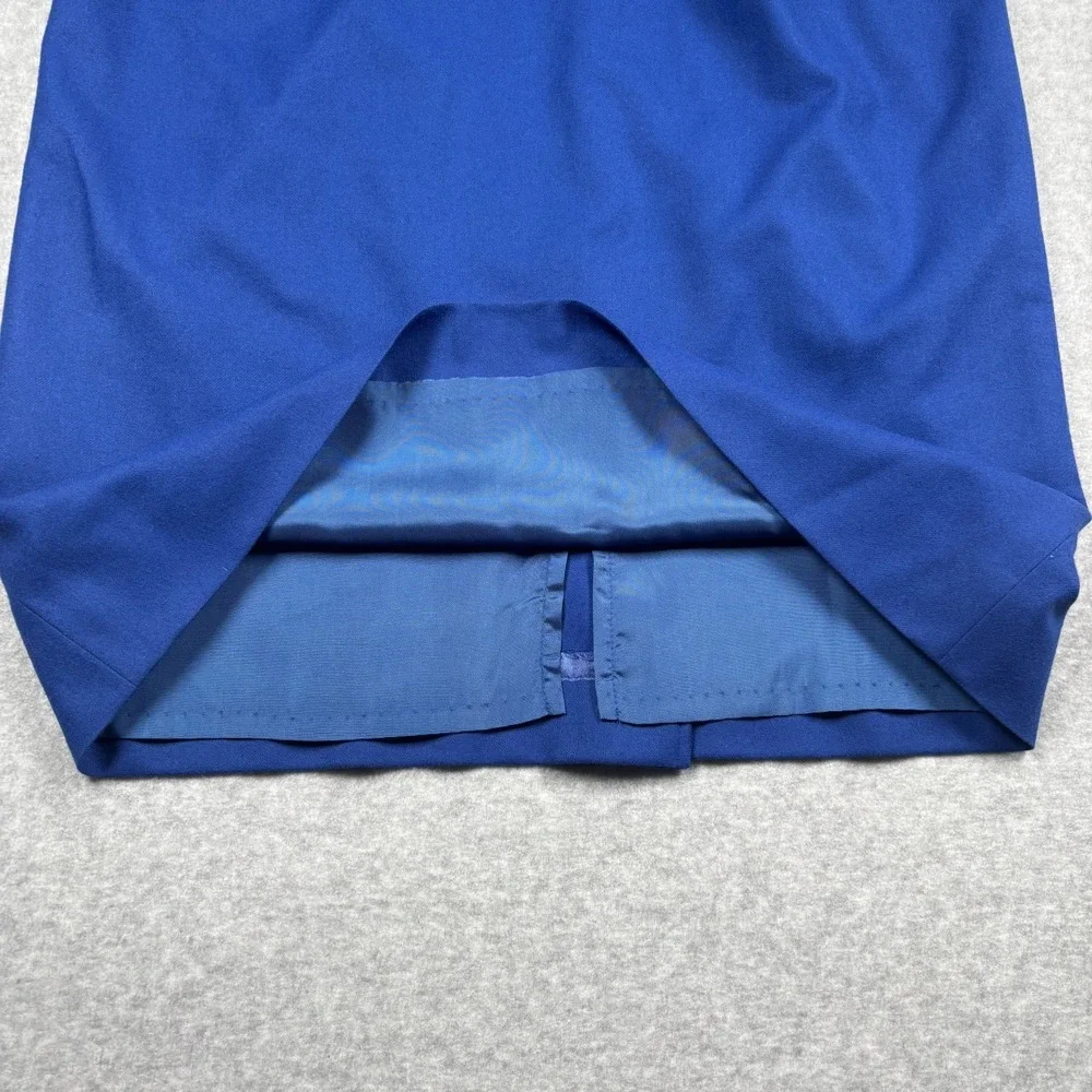 Pendleton Skirt Womens 18 Blue Pencil 100% Virgin Wool Lined USA NWT Back Vent